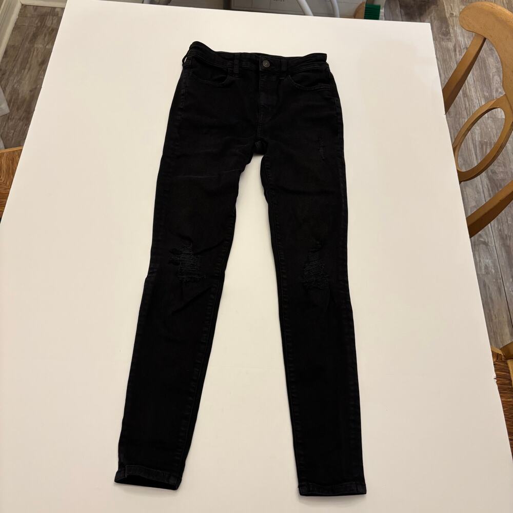 American Eagle Womens 2R Super Hi-Rise Jegging Black Next Level Stretch